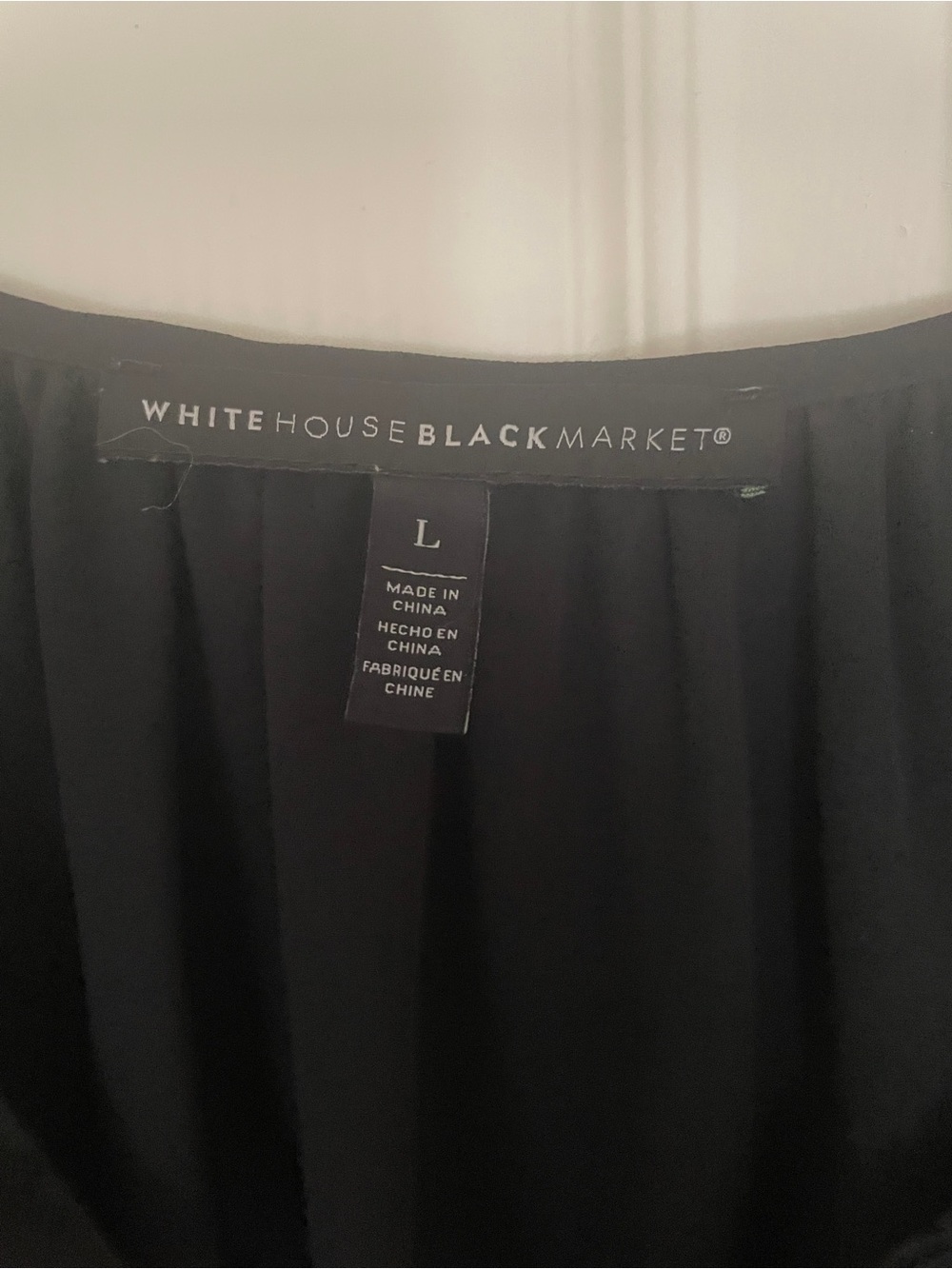 🖤 White House Black Market Black Sheer Patterned Blouse 🖤 - Picture 4 of 8